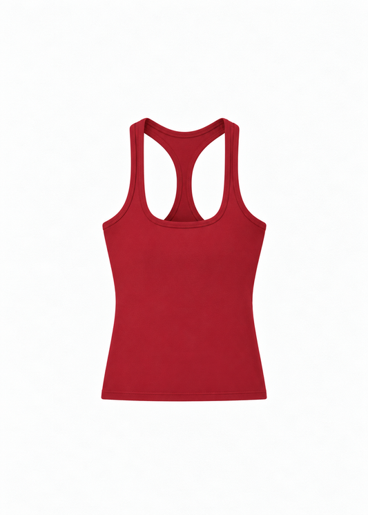 Square Neck Cropped Racerback Tank