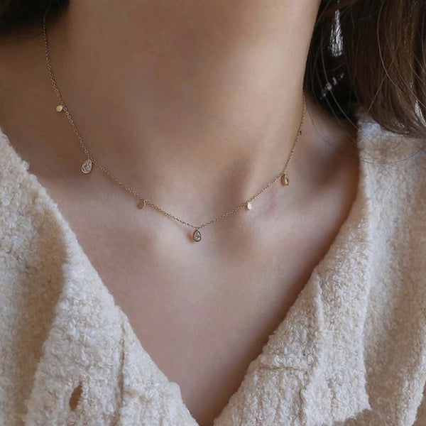 Crystal Teardrop Necklace