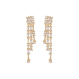 Zircon Tassel Dangle Earrings