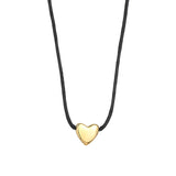 Heart Charm Rope Necklace