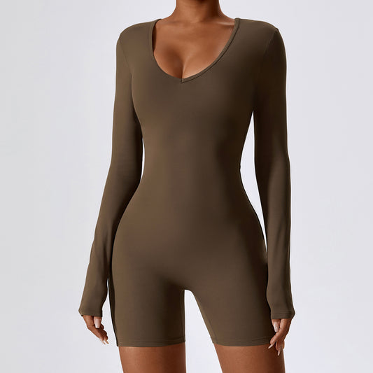 V-Neck Long Sleeve Onesie