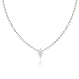 Diamond Shape Zircon Pendant Chain Necklace