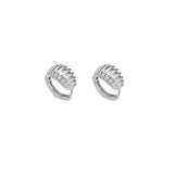 Ribbed Mini Hoops Earrings