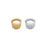 Ribbed Mini Hoops Earrings