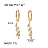 Zircon Vine Charm Earrings