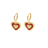 Heart Beaded Earrings and Necklace