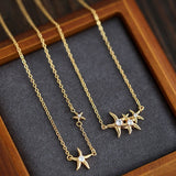 Zircon Micro Starfish Necklace