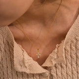 Zircon Dainty Cross Necklace