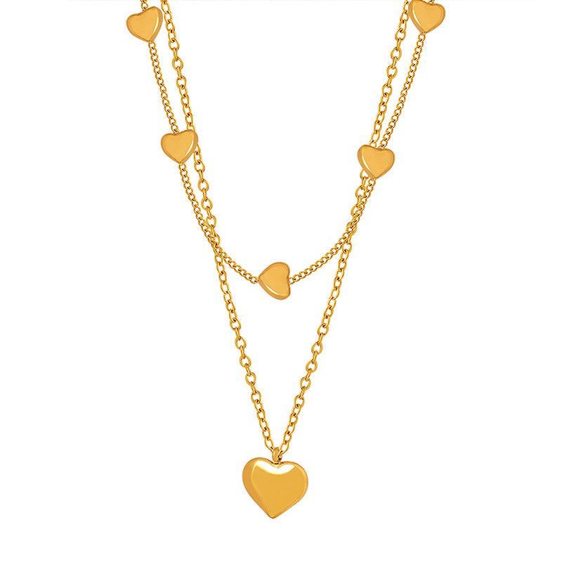 Double Layer Heart Necklace