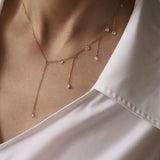 Sparkle Teardrop Chain Necklace