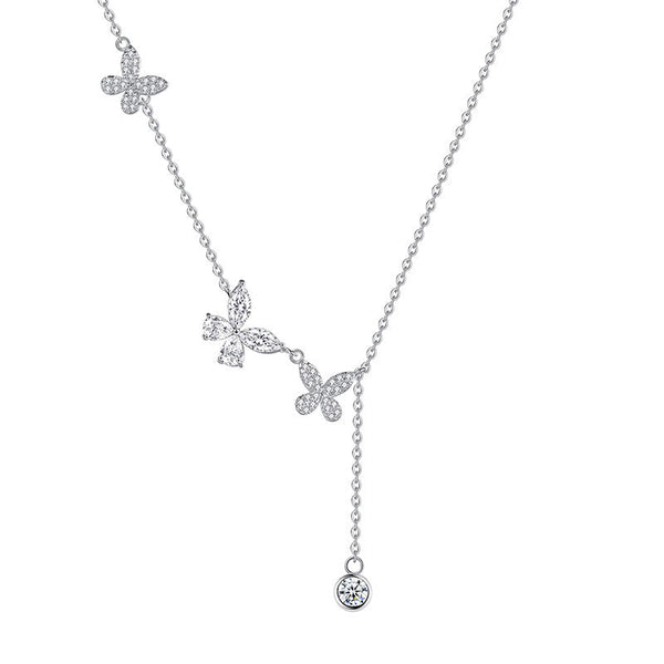Butterfly Chain Sterling Silver Necklace