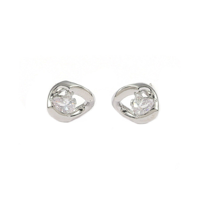 Zircon Irregular Stud Earring