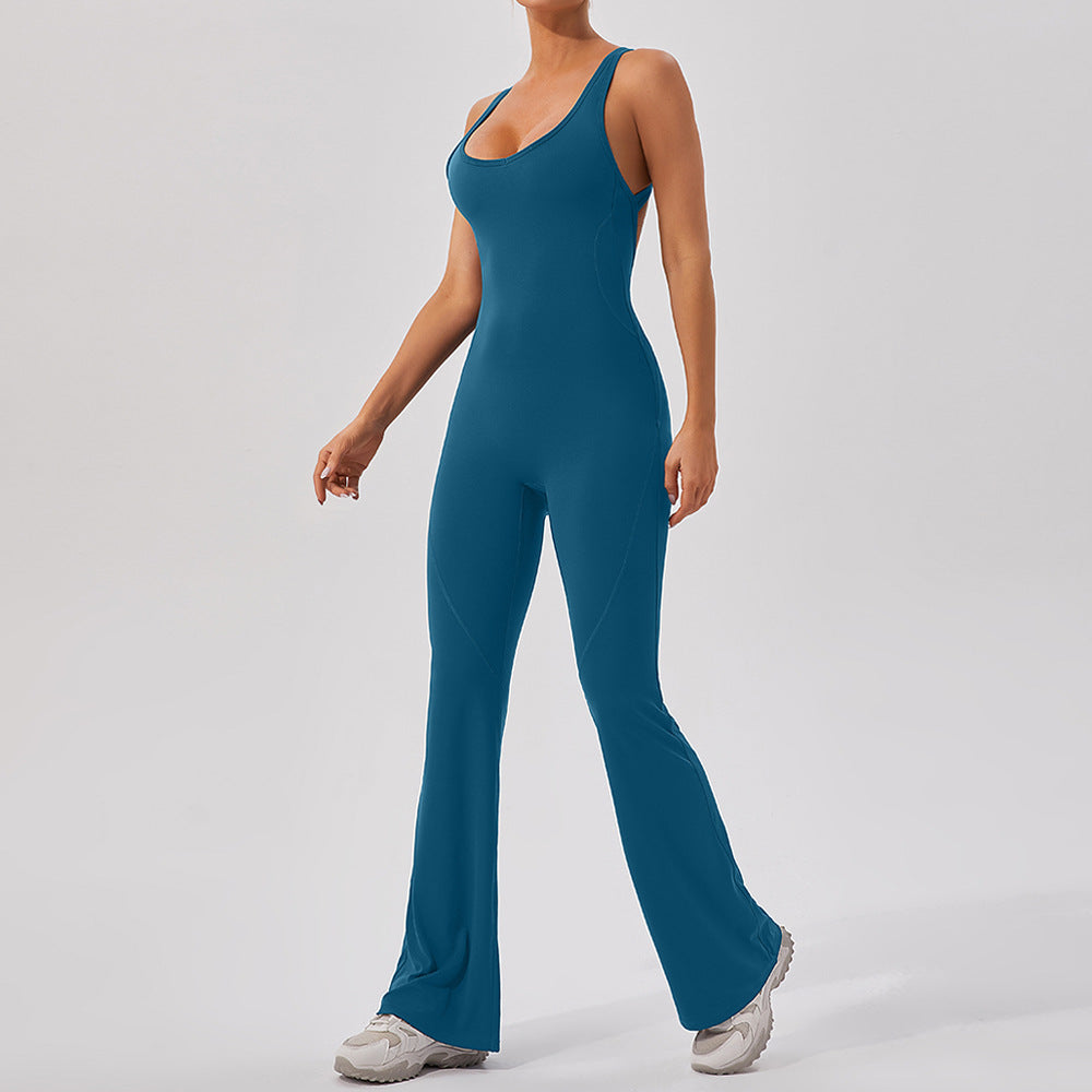 Sculpt Tank Yoga Flared Jumpsuit