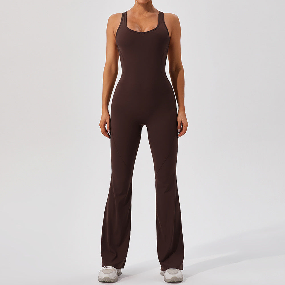 Sculpt Tank Yoga Flared Jumpsuit