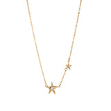 Zircon Micro Starfish Necklace