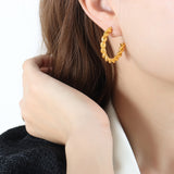 Twisted Rope Hoop Earrings