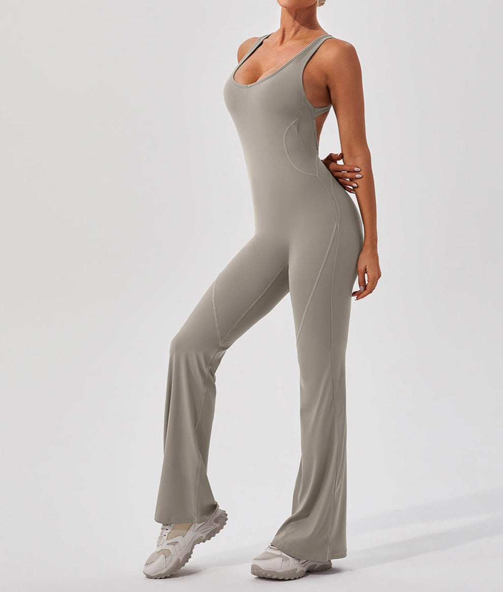 Sculpt Tank Yoga Flared Jumpsuit