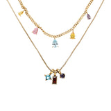 Vibrant Gemstone Zircon Pendant Necklace