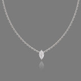 Diamond Shape Zircon Pendant Chain Necklace