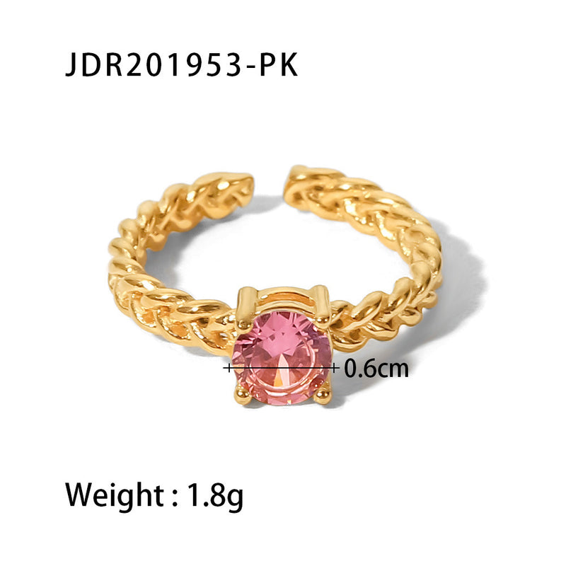 Pink Zircon Ring