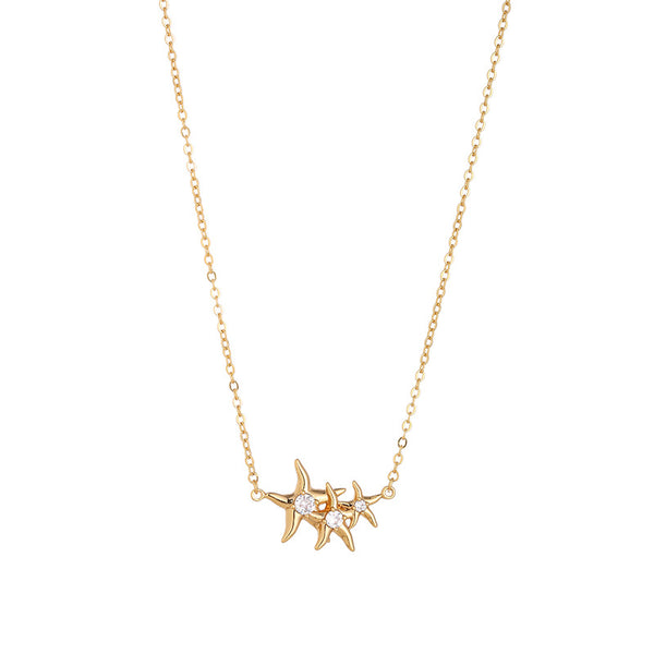 Zircon Micro Starfish Necklace