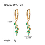 Zircon Vine Charm Earrings