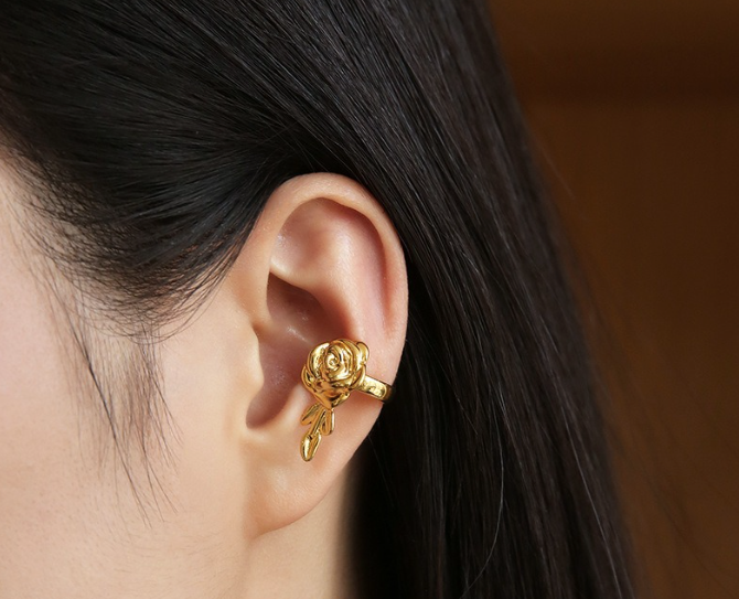 Rose Ear Cuff