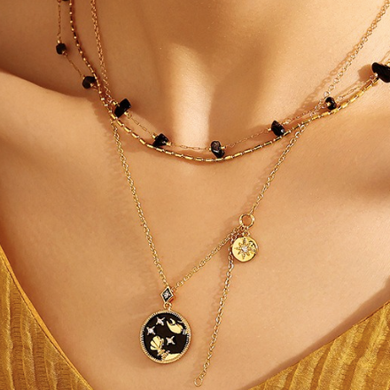 Black Nova Necklace Duo