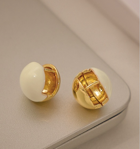 Ivory Sphere Earrings