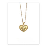 Zircon Inlaid Heart Necklace Collection