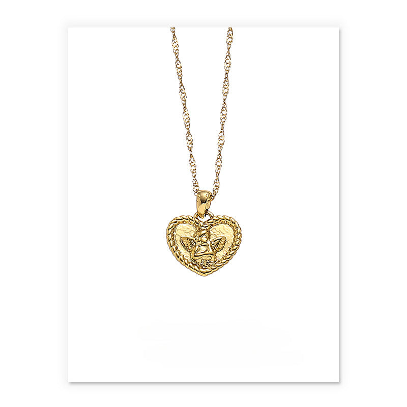 Zircon Inlaid Heart Necklace Collection