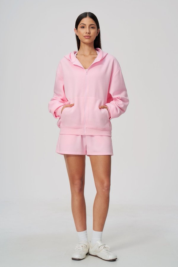 Zip Up Hoodie and Sporty Shorts