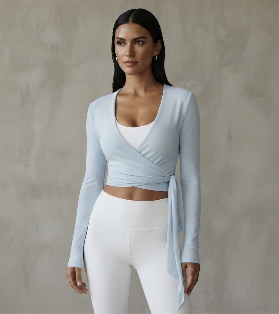 Ballet Tie Front Wrap Top