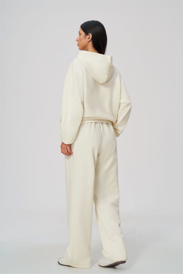Zip Up Hoodie and Wide Leg Sweatpants Set