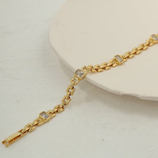 Square Chain Buckle Bracelet