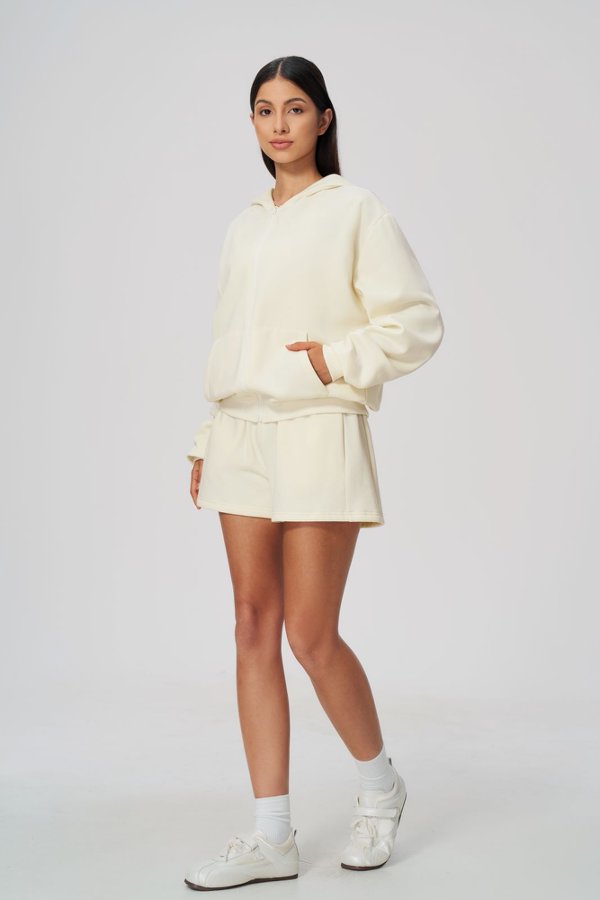 Zip Up Hoodie and Sporty Shorts