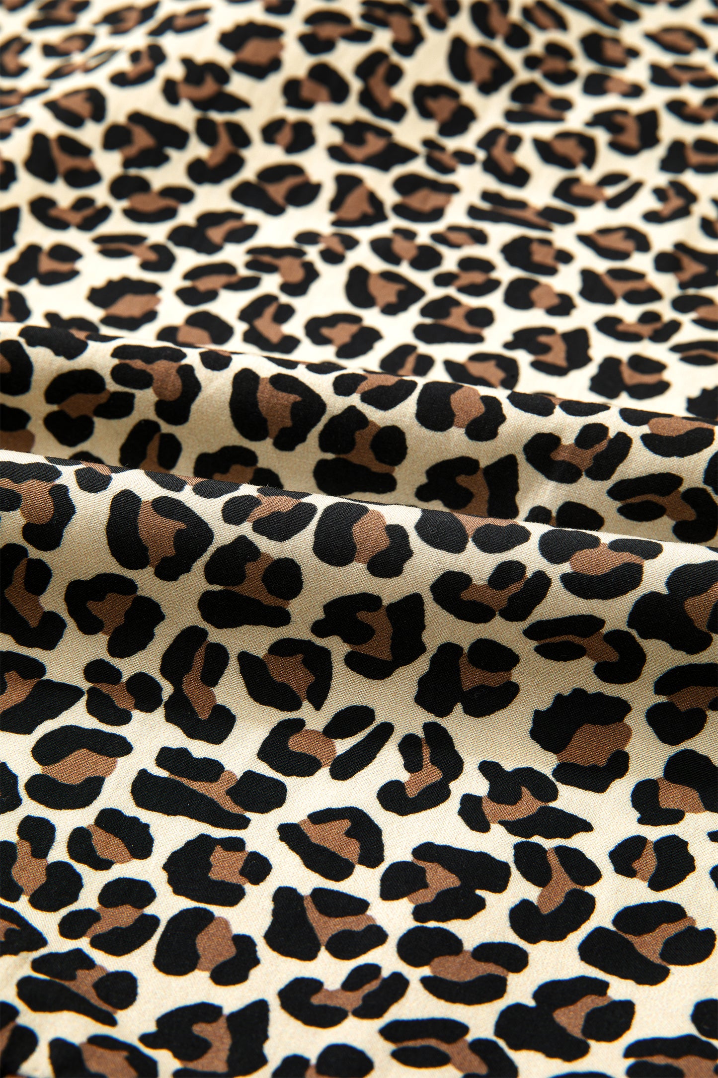 Black Leopard Print Striped Color Block Trim V Neck Bracelet Sleeve Mini Dress