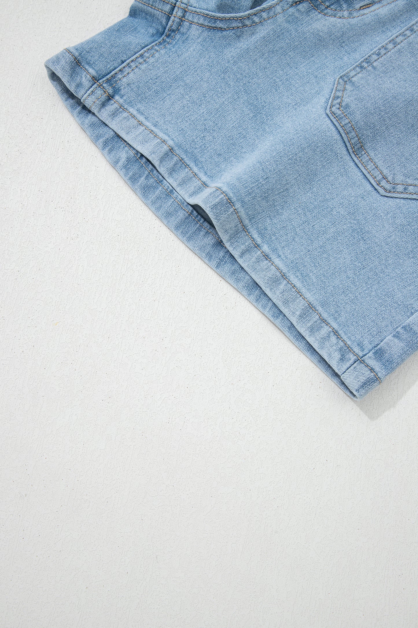 Myosotis High Rise Patch Pocket Denim Shorts