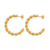 Twisted Rope Hoop Earrings