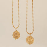 Embossed Coin Chain Necklace