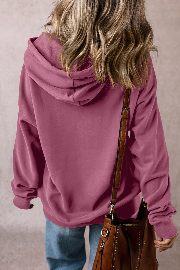 Valerian Fleece Lined Kangaroo Pocket Drawstring Chunky Hoodie