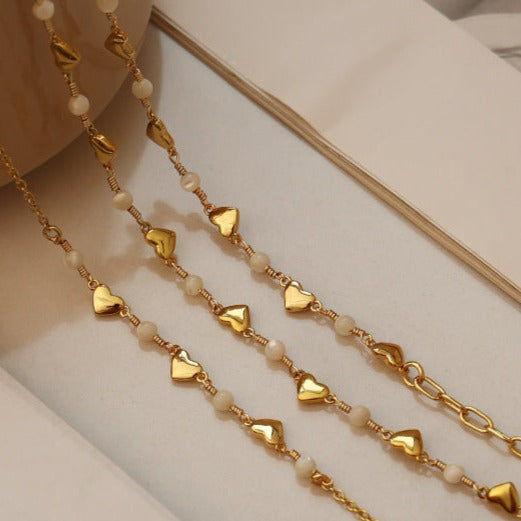 Alternating Shell and Hearts Chain
