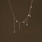 Sparkle Teardrop Chain Necklace