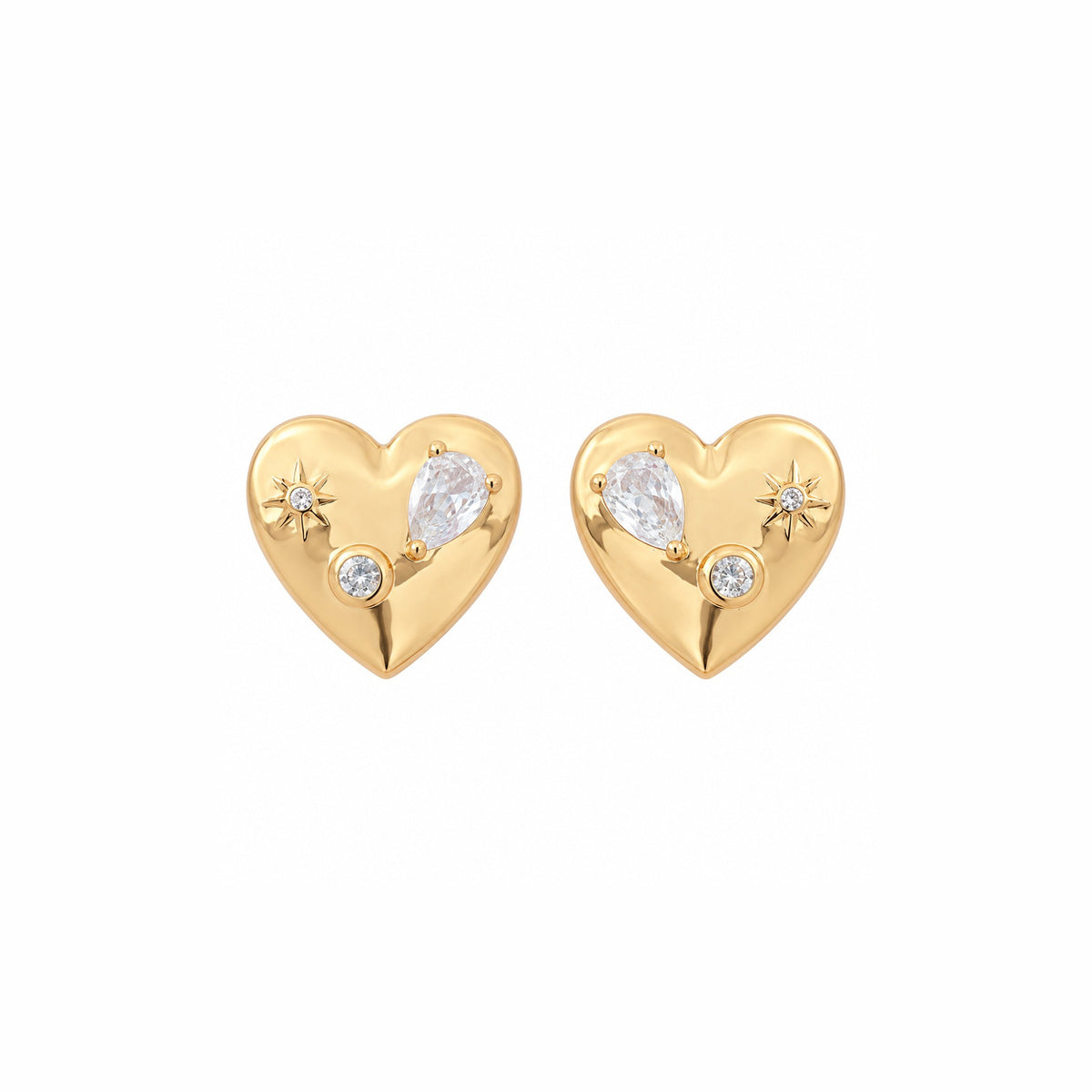 Heart Zircon Earring