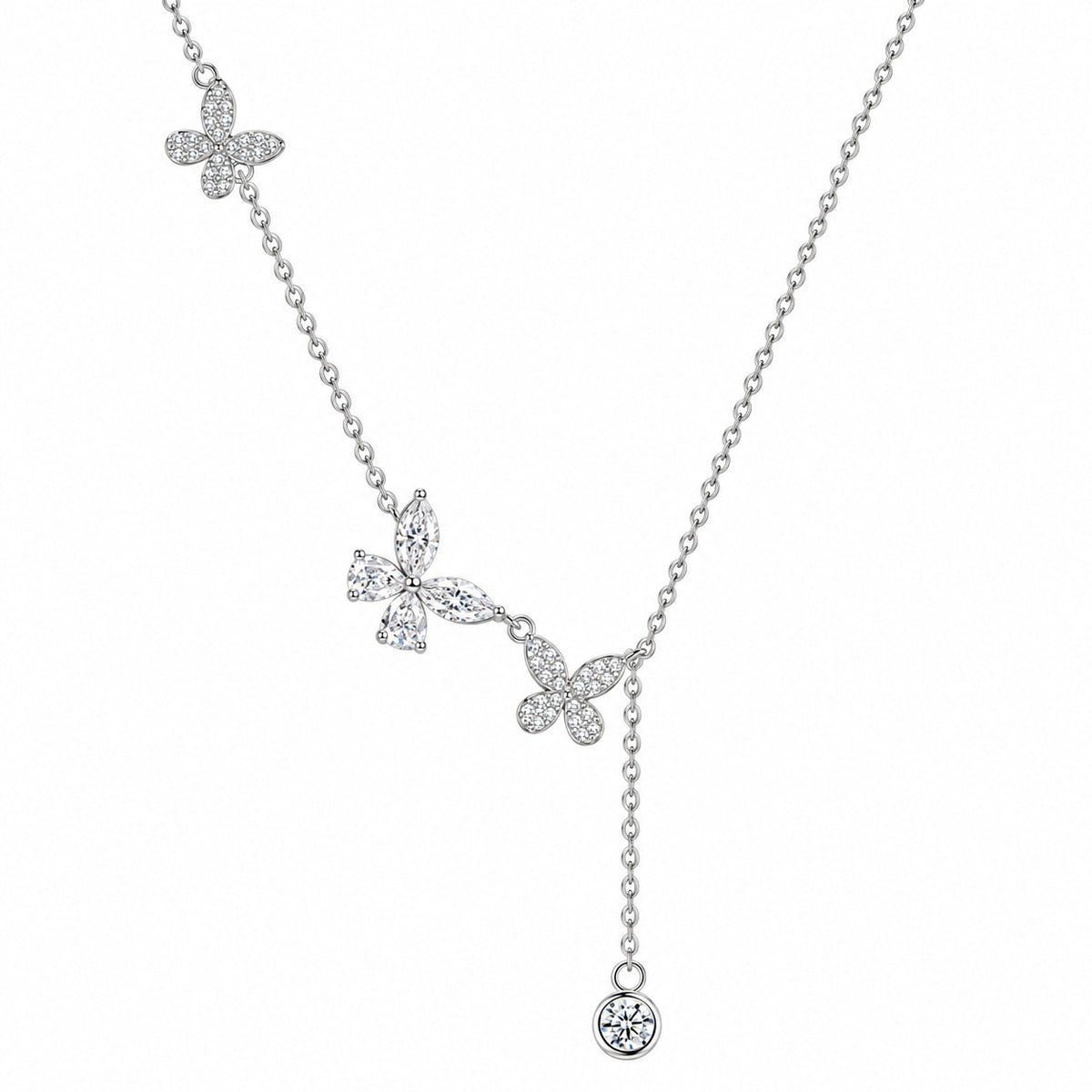 Butterfly Chain Sterling Silver Necklace