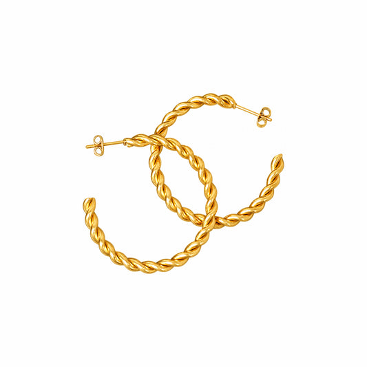 Twist Hoop Earring - Large
