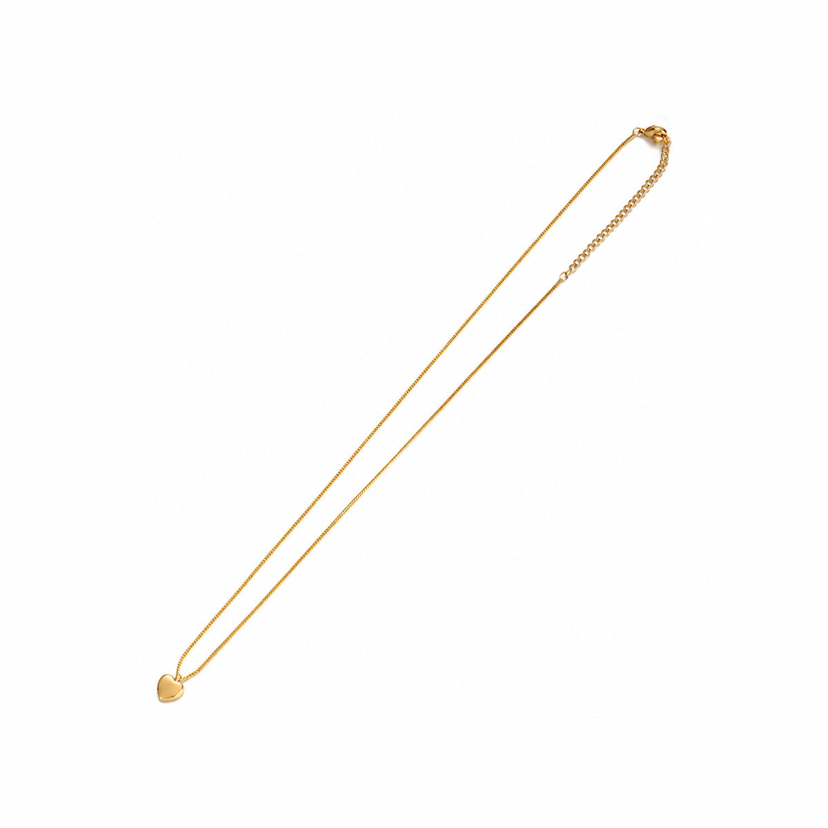 Heart Pendant Chain And Pearl Choker - Heart