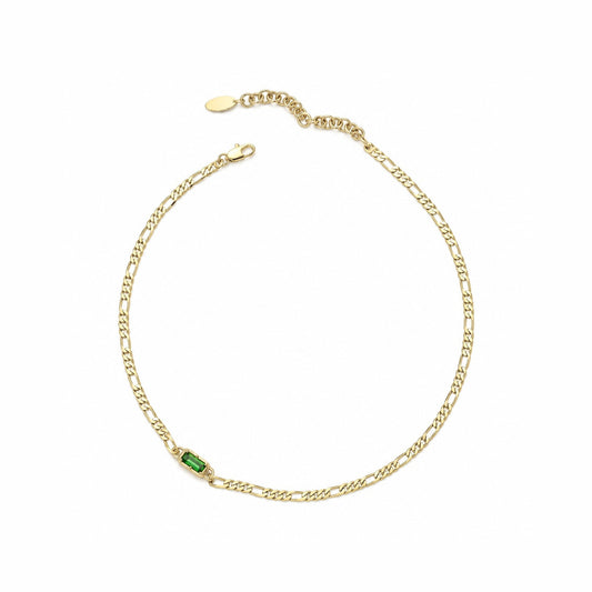 Seashell Star And Green Zircon Necklace - Zircon