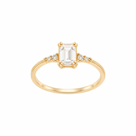 Sugar Candy Crystal Gold Vermeil Ring