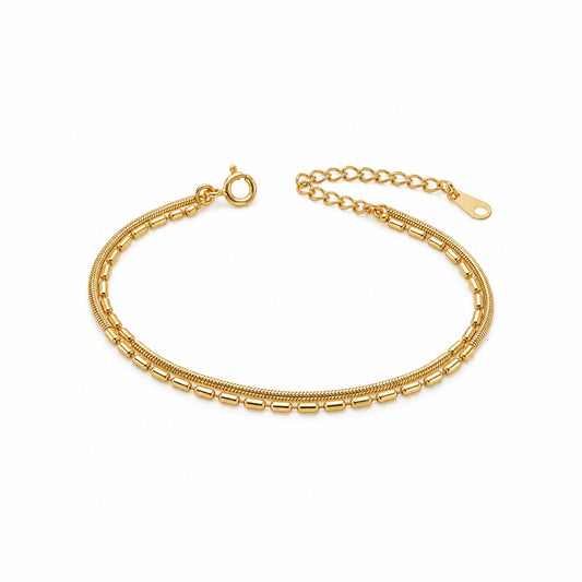 Double Layer Bead Chain Bracelet